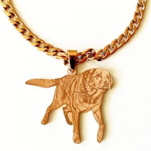 Hunde Schmuckkette Medaillon, personalisierte Halskette in Rosegold, Gold, Silber