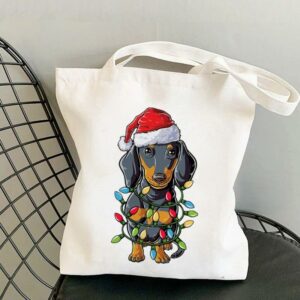 Leinentasche Vintage Hund Einkaufstasche ökologisch
